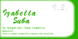 izabella suba business card
